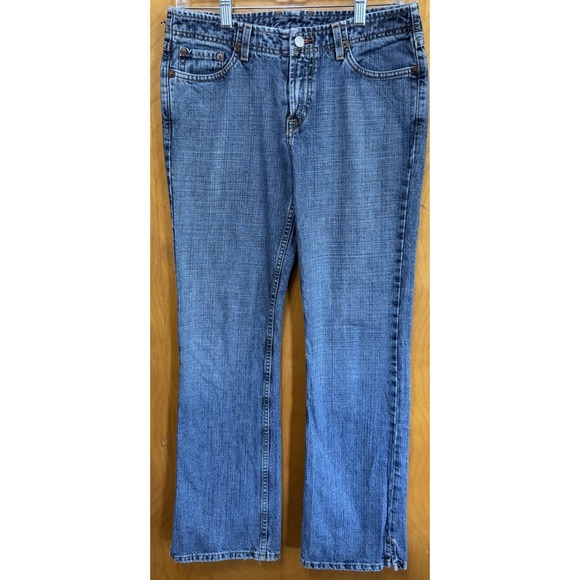 Lucky Brand Womens Wonder Jean Bootcut Side Slits Dungarees Y2K Sz 4‎ - Picture 1 of 13